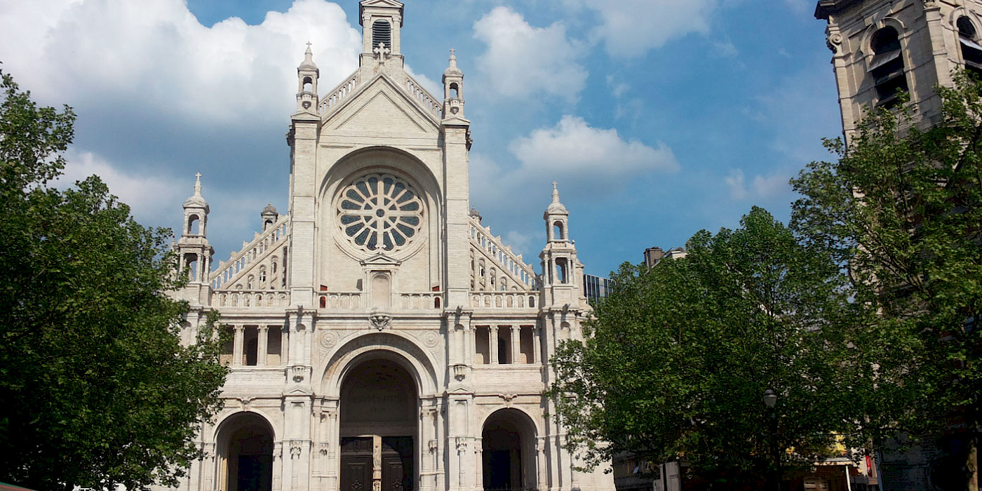 Pictures of the history of the place Sainte Catherine of Brussels black and white